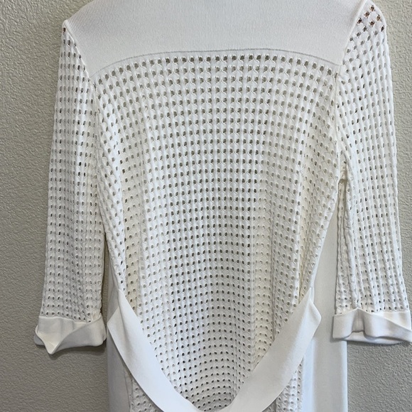 Lauren Michelle White Open Knit Cardigan - Picture 5 of 8